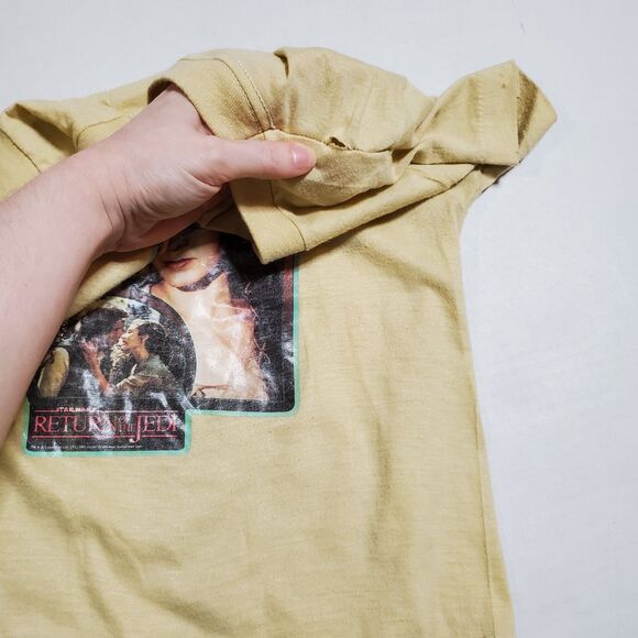 Vintage 1980s Star Wars Return of the Jedi T-Shirt Screen Stars Kids Size 7 USA - Picture 7 of 10